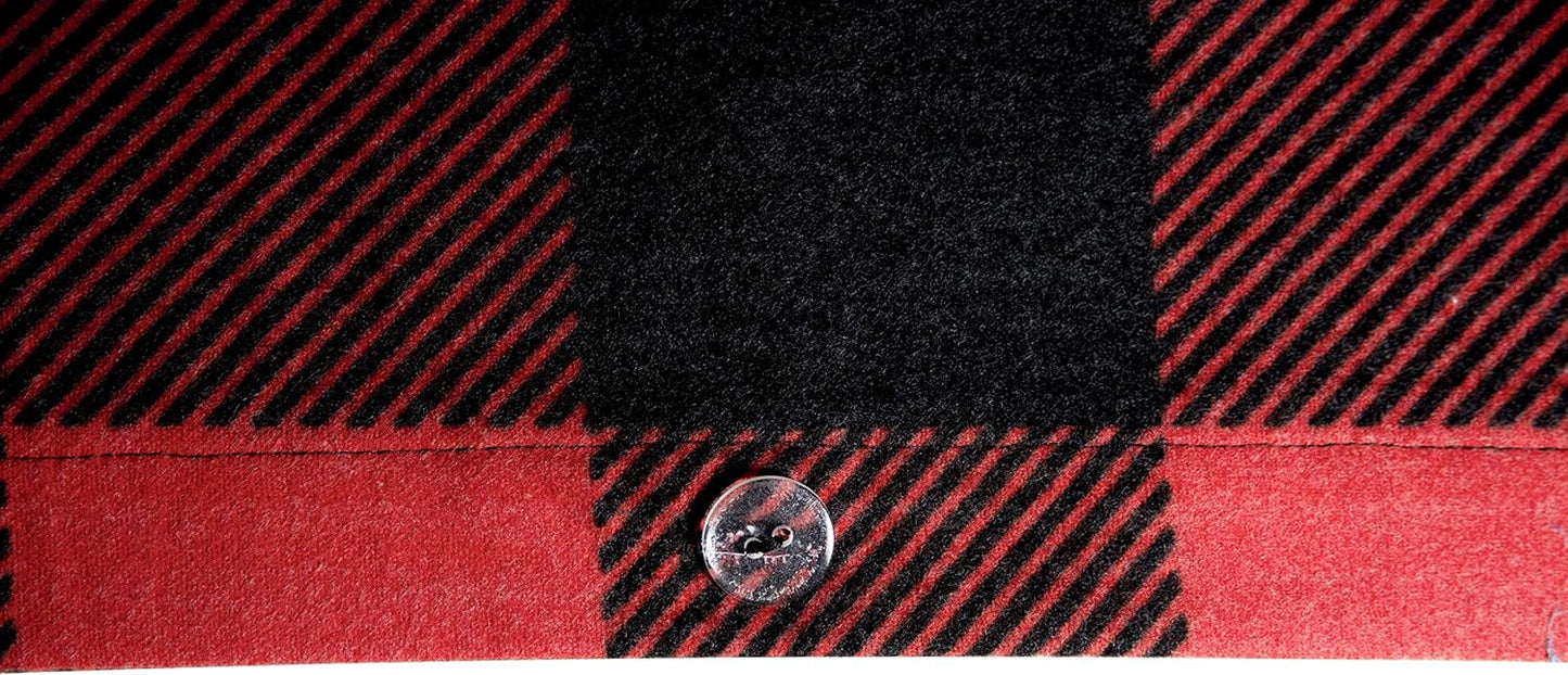 Friends at Home 180 Gram Cotton Heavyweight Flannel Duvet Cover Sets (Red, Black, Plaid, King)