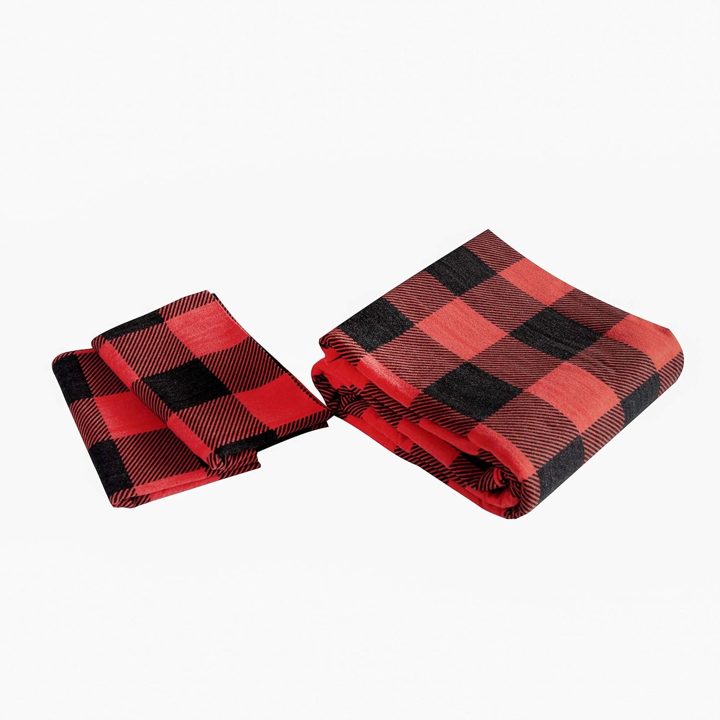 Friends at Home 180 Gram Cotton Heavyweight Flannel Duvet Cover Sets (Red, Black, Plaid, Queen)