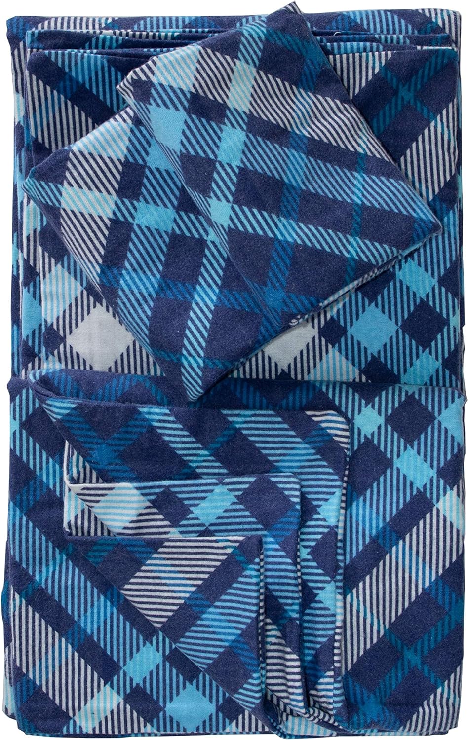 Friends at Home 180 Gram Cotton Heavyweight Flannel Duvet Cover Sets (Navy, Blue, Queen)